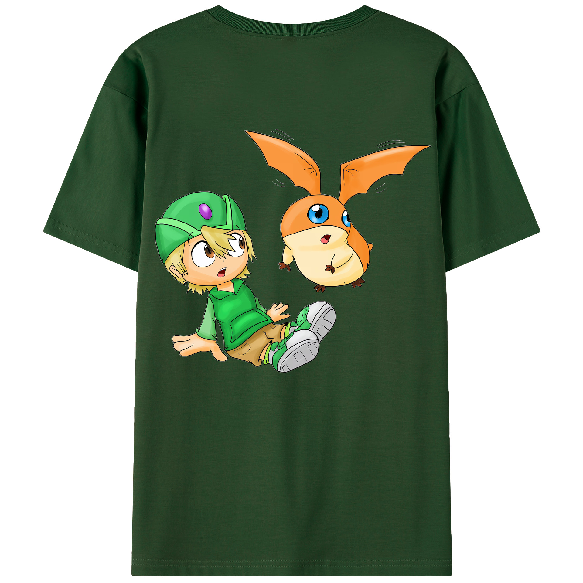（画像用） Digimon デジタルモンスター/デジモン 綿100％半袖Tシャツ（背面プリント）
